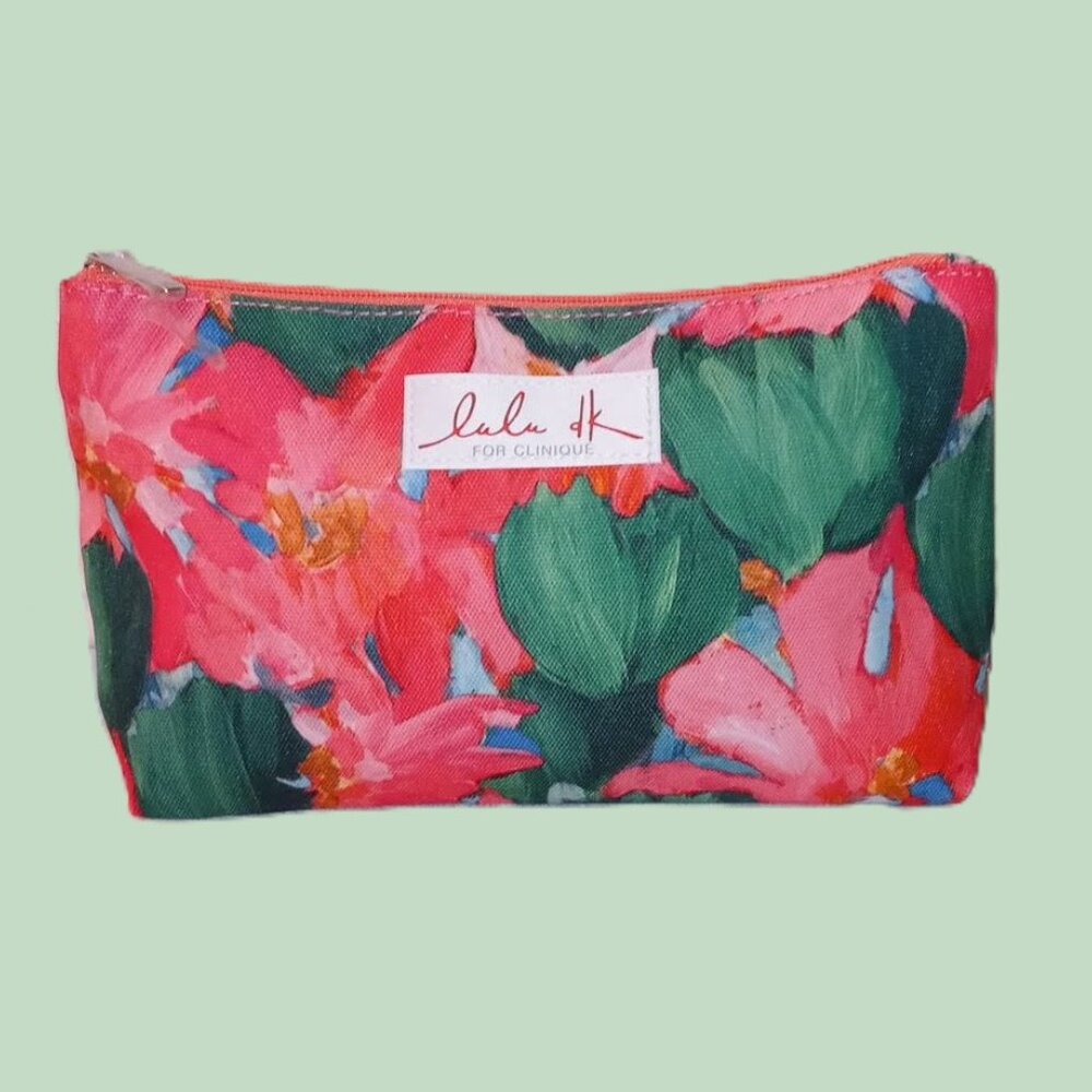 NWOT Lulu DK for Clinique Floral Cosmetic Bag
